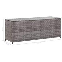 Tuinbox 120x50x60 cm poly rattan grijs - thumbnail