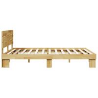Bedframe hoofdeinde zonder matras 160x200 cm massief eikenhout - thumbnail