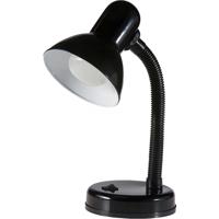 Zwarte LED Bureaulamp met E27 Fitting en Flexibele Arm - thumbnail