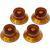 Gibson Top Hat Knobs Vintage Amber potmeterknoppen voor gitaar (set van 4) - thumbnail