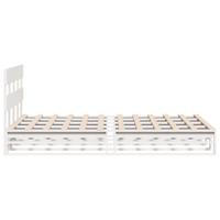 Bedframe zonder matras massief grenenhout wit 135x190 cm - thumbnail