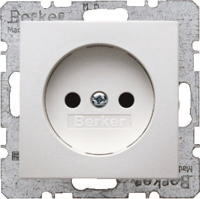 Berker S1 wandcontactdoos zonder randaarde 1-voudig polarwit glanzend - thumbnail