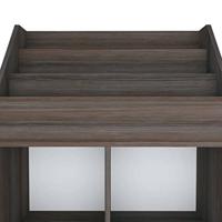 Kindertijdschriftenrek 71x30x114 cm spaanplaat grijs en eiken - thumbnail