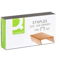 Q-CONNECT nietjes 24/6, verkoperd, doos van 1.000 nietjes - thumbnail