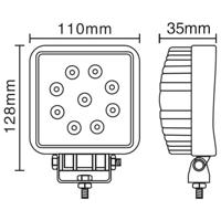 Berger & Schröter Werkschijnwerper 12 V, 24 V 20214 Brede nabijgebied belichting (b x h x d) 110 x 110 x 63 mm 1890 lm 6000 K - thumbnail