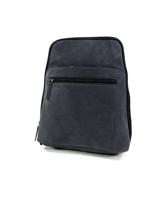 LOS ANGELES compacte leren dames rugzak zwart - thumbnail