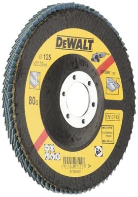 DeWalt Accessoires Lamellen schuurschijf gebogen, Ø125mm, K80 - DT3267-QZ - 10 stuks - DT3267-QZ