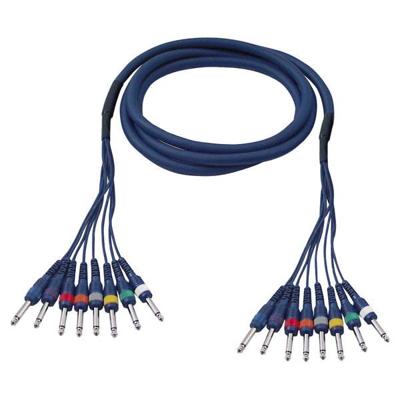 DAP FL63 Multikabel 8x Mono jack naar 8x Mono jack 3m