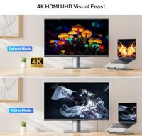 USB-C opvouwbare laptopstandaard met dockingstation van UNITEK - thumbnail