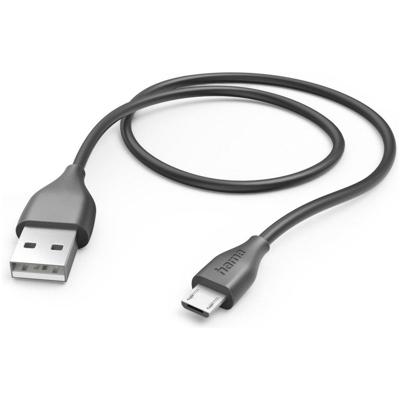 Hama USB-Kabel, USB-A naar Micro-USB, 1,5 m Oplader Zwart Hama USB-Kabel, USB-A naar Micro-USB, 1,5 m Oplader Zwart