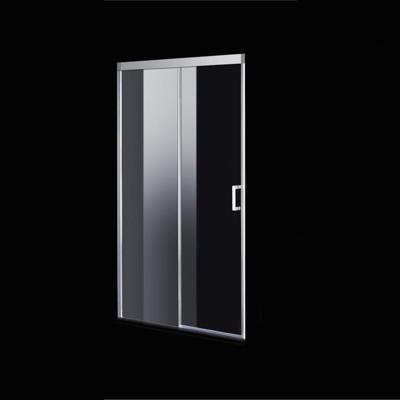 Nisdeur BWS Linea 118x200 cm Soft-Close Aluminium Profiel Chroom