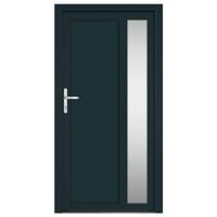 Voordeur 108x208 cm PVC antracietkleurig - thumbnail