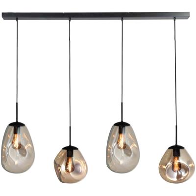 Masterlight HanglampLava 4x goud glas - 2761-05-130-4-02-12