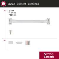 Paulmann 70919 Connectorset 144 W (max) Kabellengte: 10.00 cm 24 V Kunststof (l x b x h) 100 x 19 x 7 mm 1 stuk(s) - thumbnail