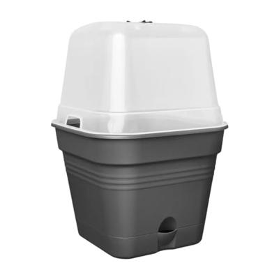 Elho green basics growpot square all-in-1 living black 15