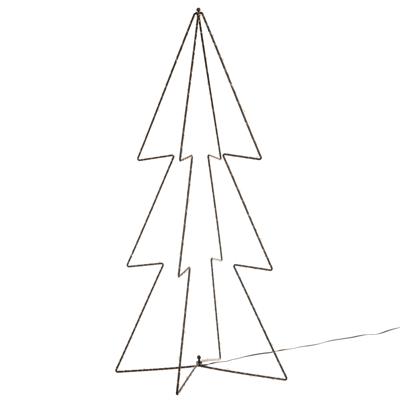 Kerstverlichting Boom 3D zwart / koperdraad 90 LED classic 91 cm met timer Anna's collection - Annas collection