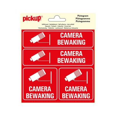 Sticker Camerabewaking - 150x150 mm 4 stuks.