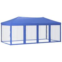 VidaXL Partytent inklapbaar met zijwanden 3x6 m blauw - thumbnail