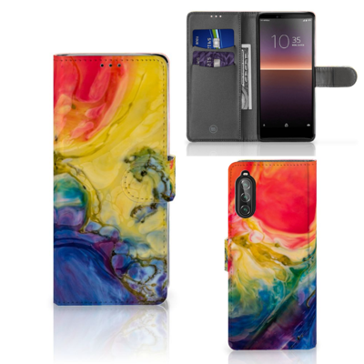 Hoesje Sony Xperia 10 II Watercolor Dark Hoesje Sony Xperia 10 II Watercolor Dark