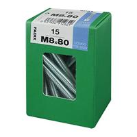 Schroefdoos FADIX DIN 933 Metrische schroefdraad M8 x 80 mm Bouten Zeshoekig Verzinken (15 Stuks) - thumbnail