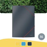 Leitz Cosy elastomap met 3 kleppen, uit karton, ft A4, grijs - thumbnail