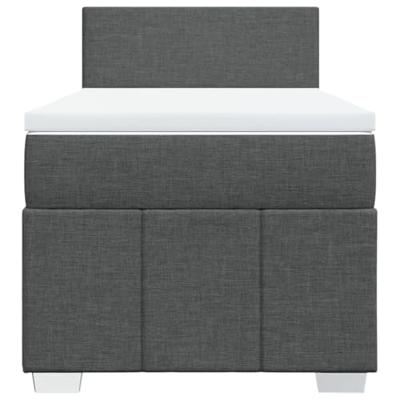 Boxspring met matras stof donkergrijs 80x200 cm