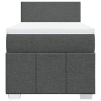 Boxspring met matras stof donkergrijs 80x200 cm - thumbnail