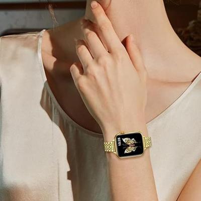 Stalen slim fit band - Goud - Geschikt voor Apple watch 38mm / 40mm / 41mm / 42mm