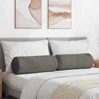 Bolster Kussens 2 pcs Lichtgrijs 25 x 70 cm Katoen Stof - thumbnail