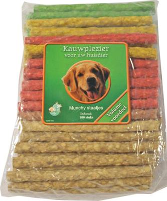 Zak a 100 munchy staaf assorti 9/10 mm/12 cm Kauwplezier Gebr. de Boon - Gebr de boon Zak a 100 munchy staaf assorti 9/10 mm/12 cm Kauwplezier Gebr. de Boon - Gebr de boon