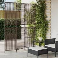 Kamerscherm 3 panelen poly rattan bruin - thumbnail