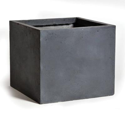 Mcollections Plantenbak Kubus - 55 x 55 x 46 cm - Clayfibre - Loodkleur