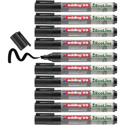 Whiteboardmarker edding 29 EcoLine schuin 1-5mm zwart | 10 stuks