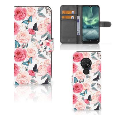 Nokia 7.2 | Nokia 6.2 Hoesje Butterfly Roses Nokia 7.2 | Nokia 6.2 Hoesje Butterfly Roses