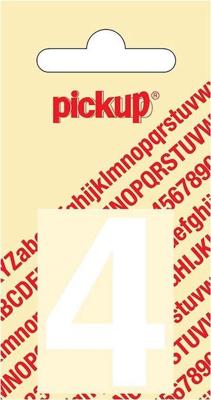 Plakcijfer Helvetica 40 mm Sticker witte cijfer 4 Pickup - Pickup