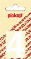 Plakcijfer Helvetica 40 mm Sticker witte cijfer 4 Pickup - Pickup - thumbnail