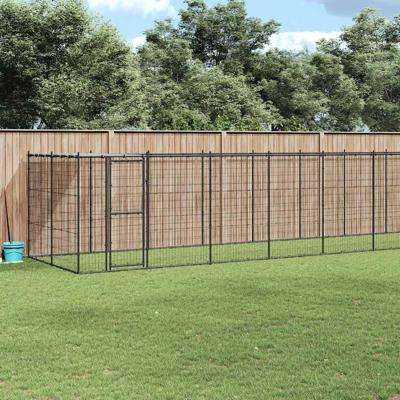 Hondenkennel met dak 21,78 m² staal