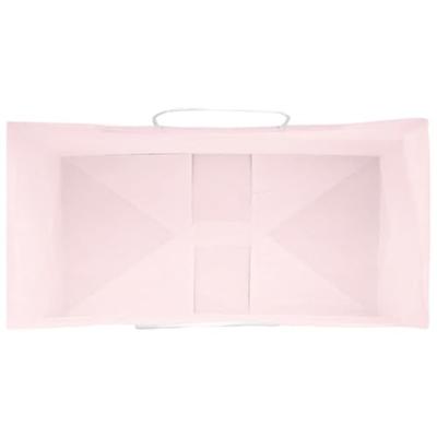 VidaXL Papieren zakjes 50 st met hengsels 21x11x28 cm roze