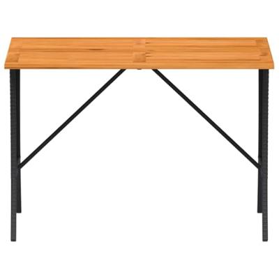 3-delige Loungeset met kussens poly rattan zwart