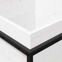 VidaXL Plantenbak 40x40x50 cm massief grenenhout wit - thumbnail