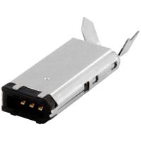 econ connect FWS6L FireWire stekker 6p soldeerdop Zwart 1 stuk(s) - thumbnail