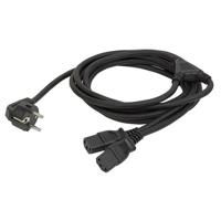 DAP DAP Schuko to 2 IEC splitter 3 m - thumbnail
