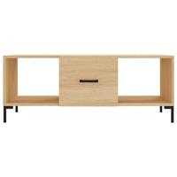 Salontafel 102x50x40 cm bewerkt hout sonoma eikenkleurig - thumbnail