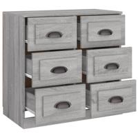Dressoir 70x35,5x67,5 cm bewerkt hout grijs sonoma eikenkleurig - thumbnail