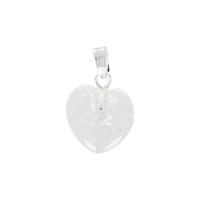 Edelstenen Hanger Bergkristal Hart (12 mm) - thumbnail