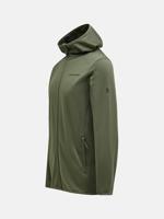 Peak Performance Light Zip Hood Fleece Heren Pine Needle L - thumbnail