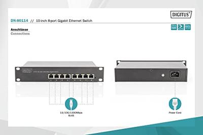 Digitus DN-80114 Netwerk switch 8 poorten 10 / 100 / 1000 MBit/s