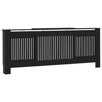 VidaXL Radiatorombouw 205 cm mdf zwart - thumbnail