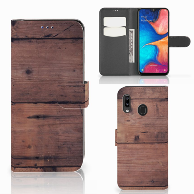 Samsung Galaxy A30 | Book Style Case | Old Wood