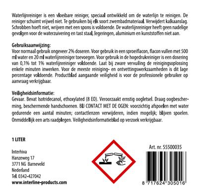 Interline waterlijnreiniger 1l
